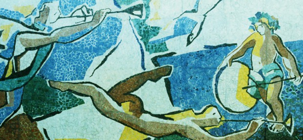 Mosaic " Aleluiah Tanjah". Museu internacional.Fundación Carmina Maceín. Tanger 1990